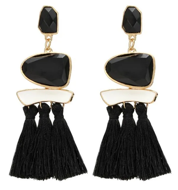 HOCOLE 2017 Brincos Women Brand Boho Drop Dangle Fringe Earring Vintage ethnic Statement Tassel earrings fashion jewelry Charms