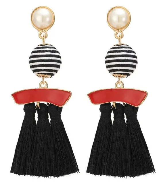 HOCOLE 2017 Brincos Women Brand Boho Drop Dangle Fringe Earring Vintage ethnic Statement Tassel earrings fashion jewelry Charms