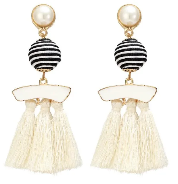 HOCOLE 2017 Brincos Women Brand Boho Drop Dangle Fringe Earring Vintage ethnic Statement Tassel earrings fashion jewelry Charms