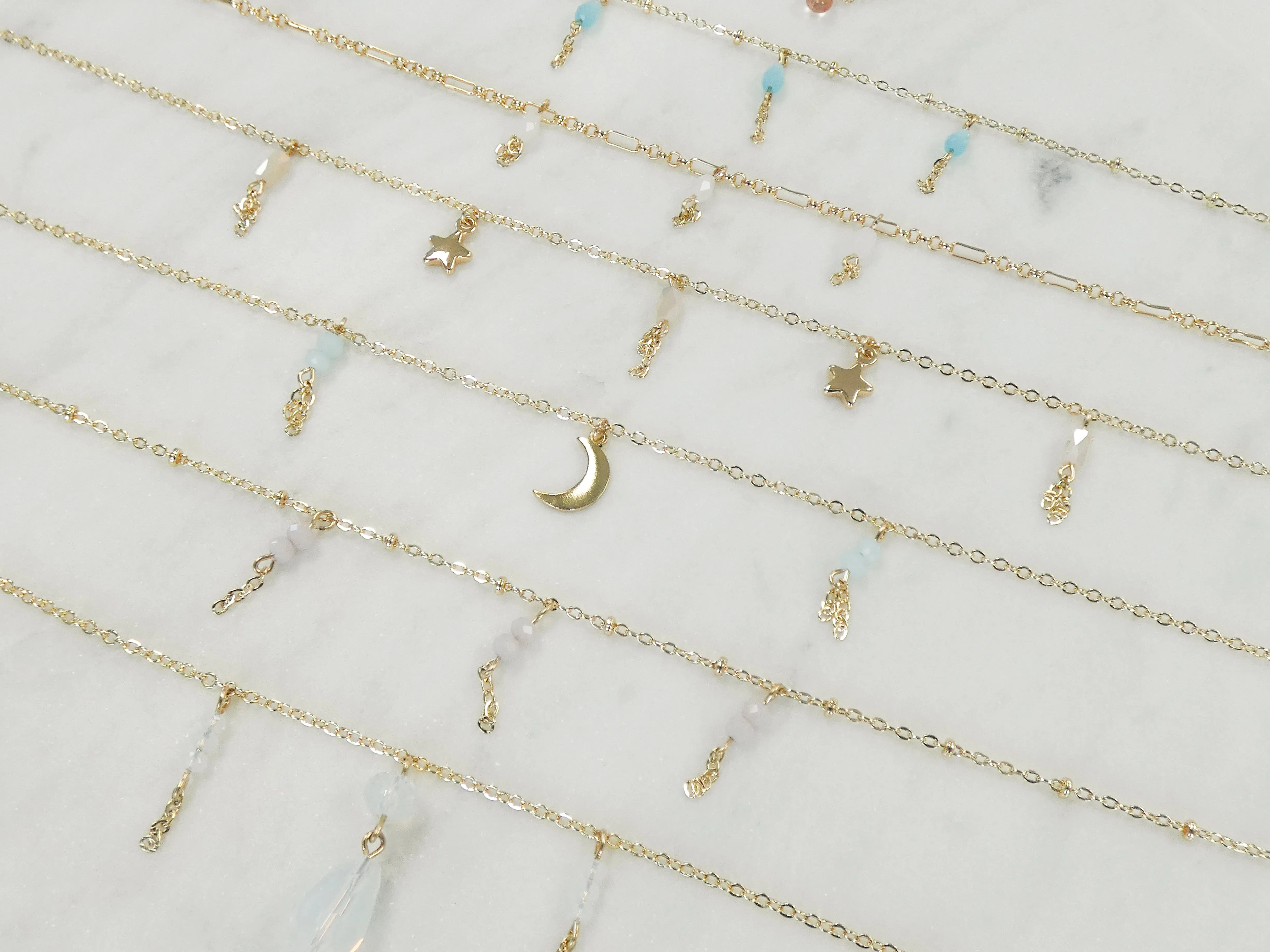 Hollie Moon Charm Dangle Necklace