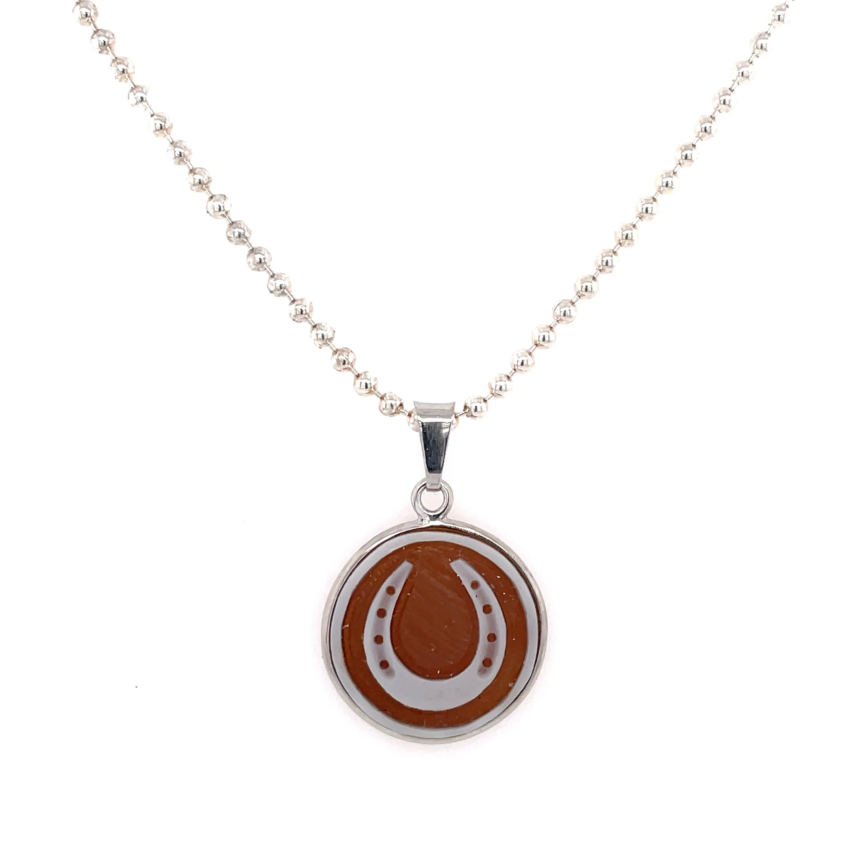Horseshoe Cameo Necklace