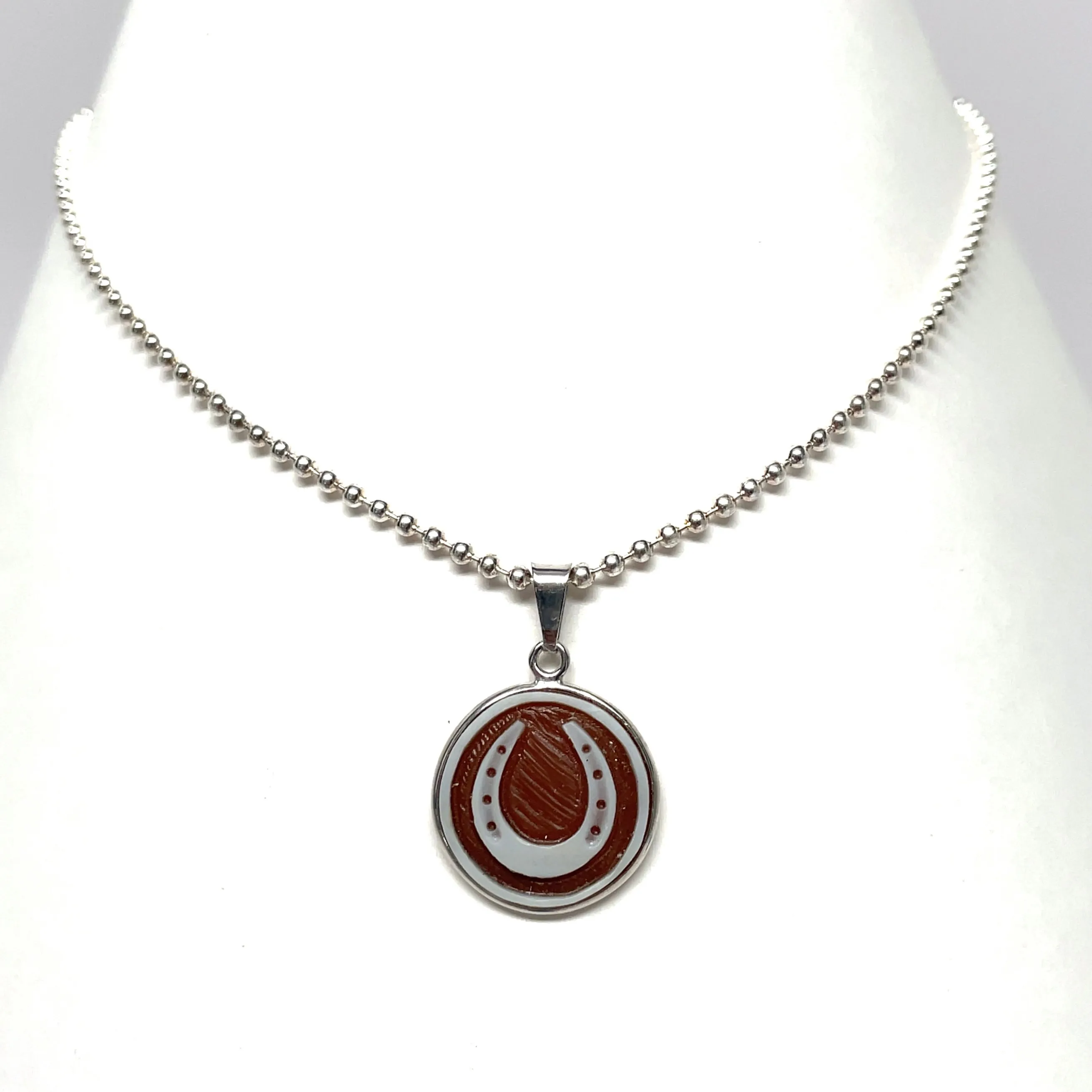 Horseshoe Cameo Necklace