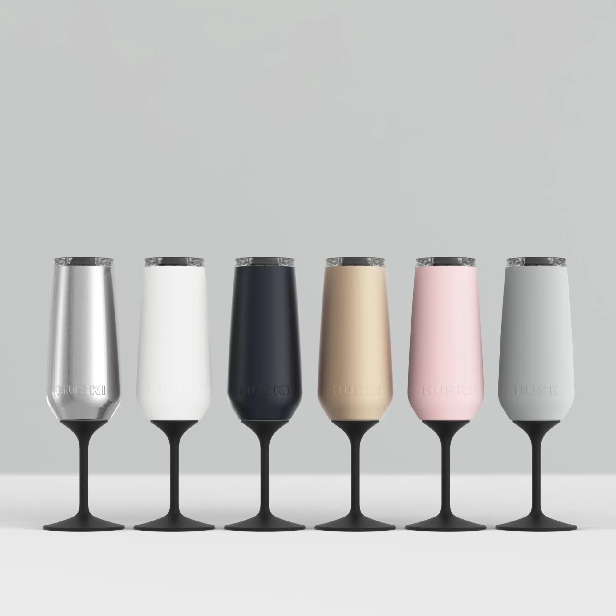 Huski Champagne Flute - Brushed Stainless