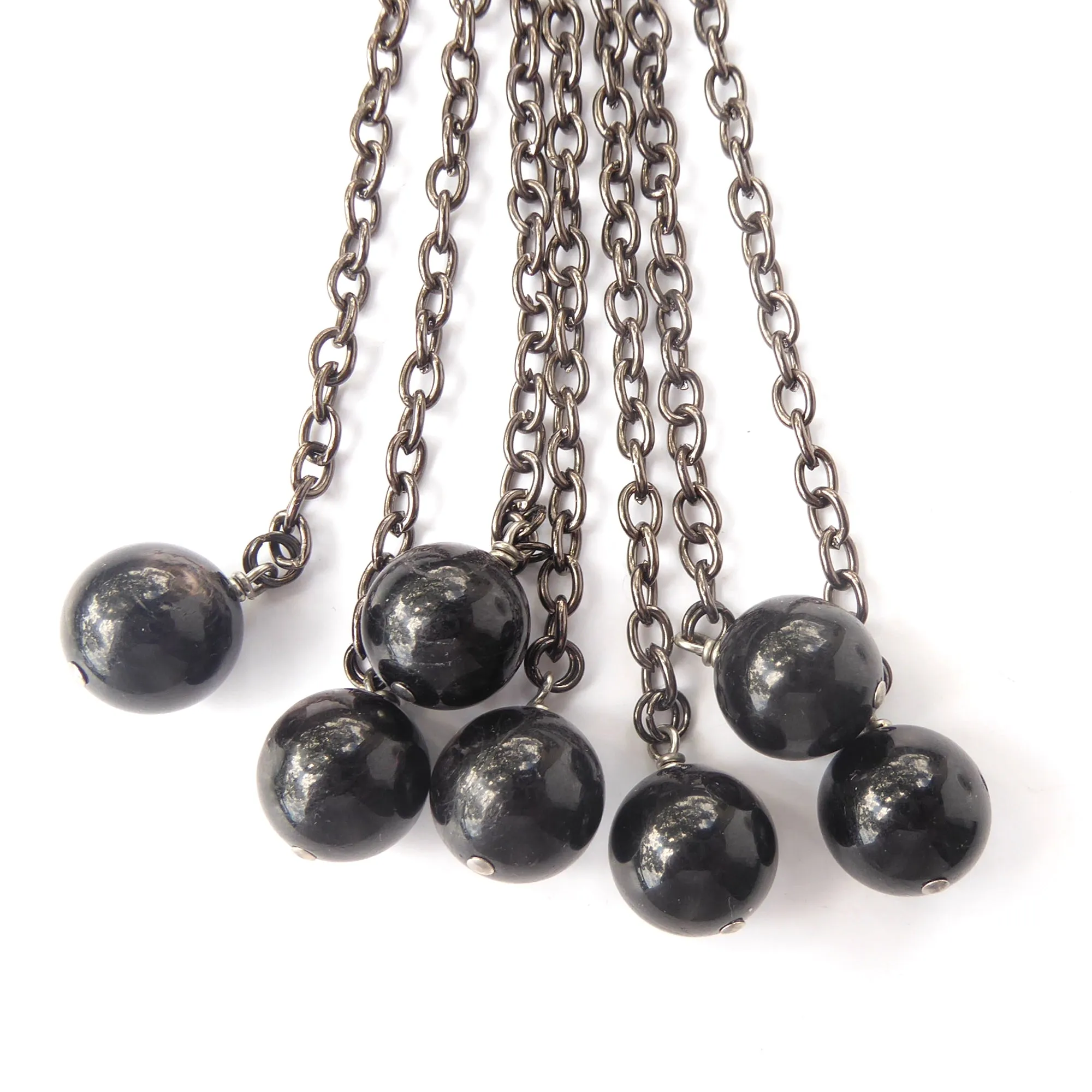 Hypersthene tassel necklace