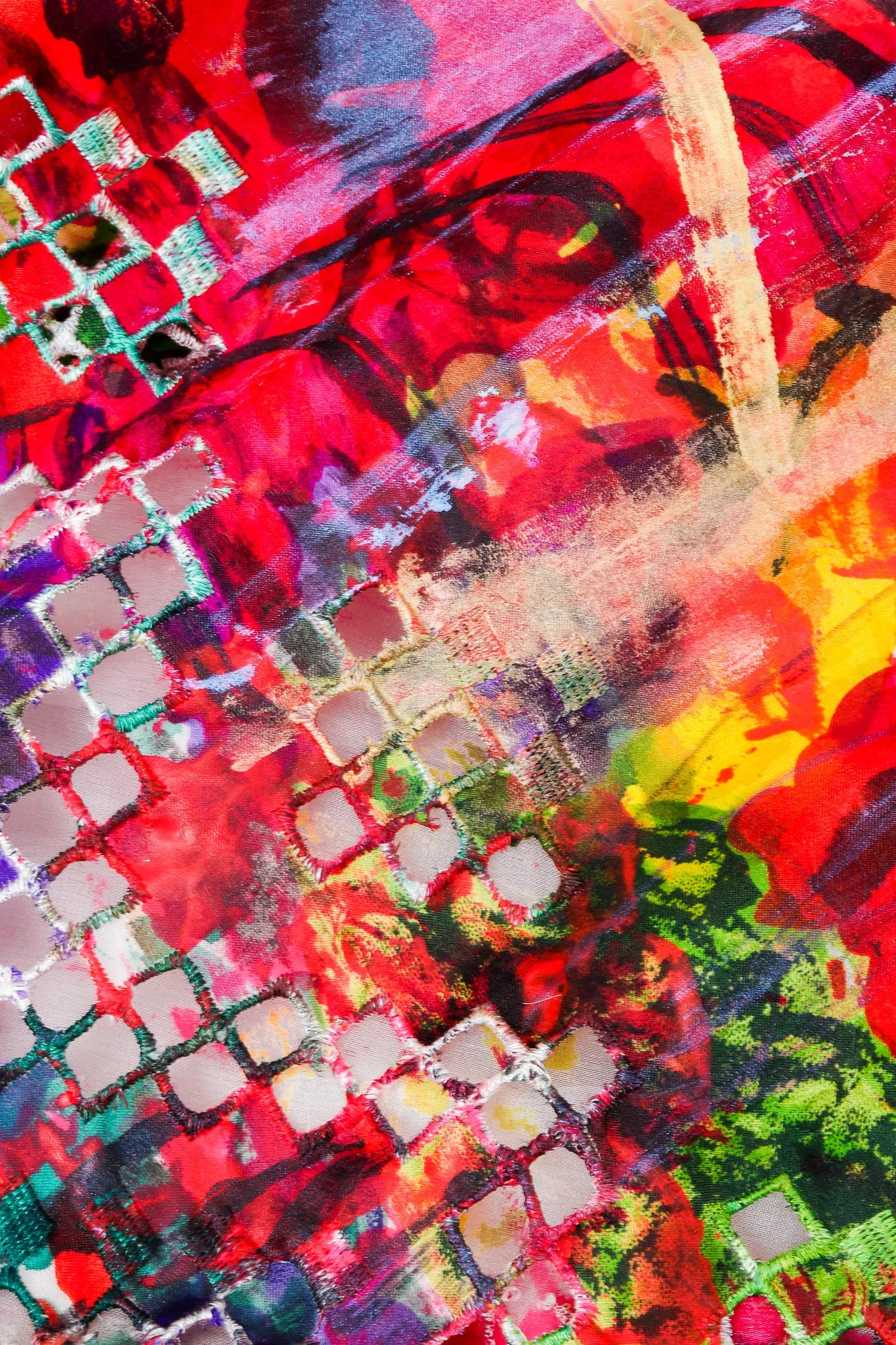 Impressionist Painted Midi Skirt