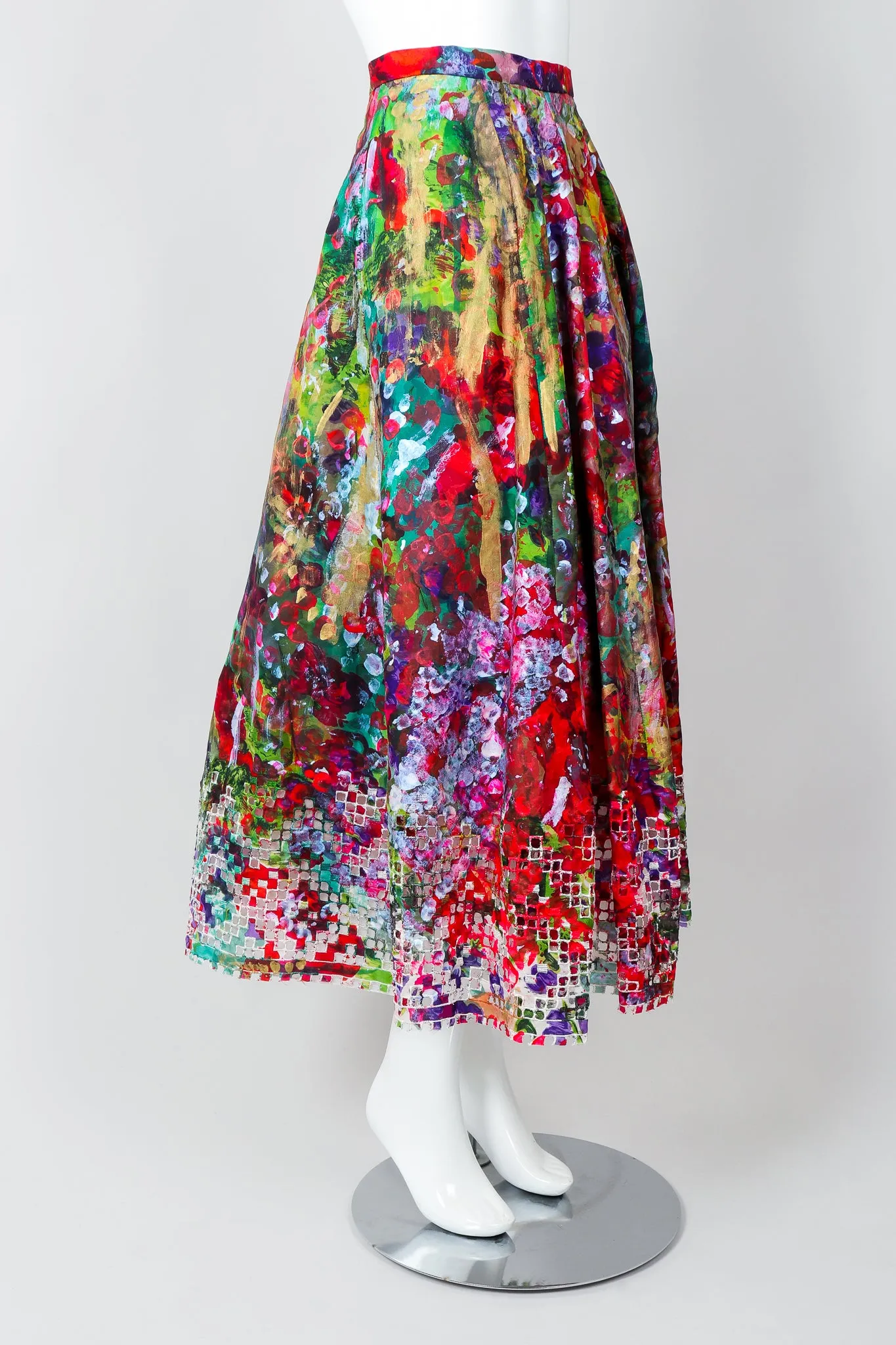 Impressionist Painted Midi Skirt