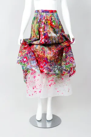 Impressionist Painted Midi Skirt