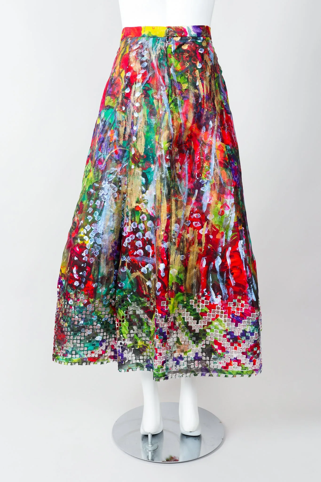 Impressionist Painted Midi Skirt