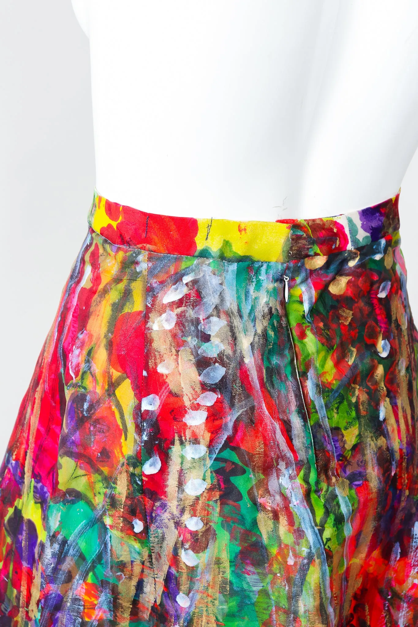 Impressionist Painted Midi Skirt