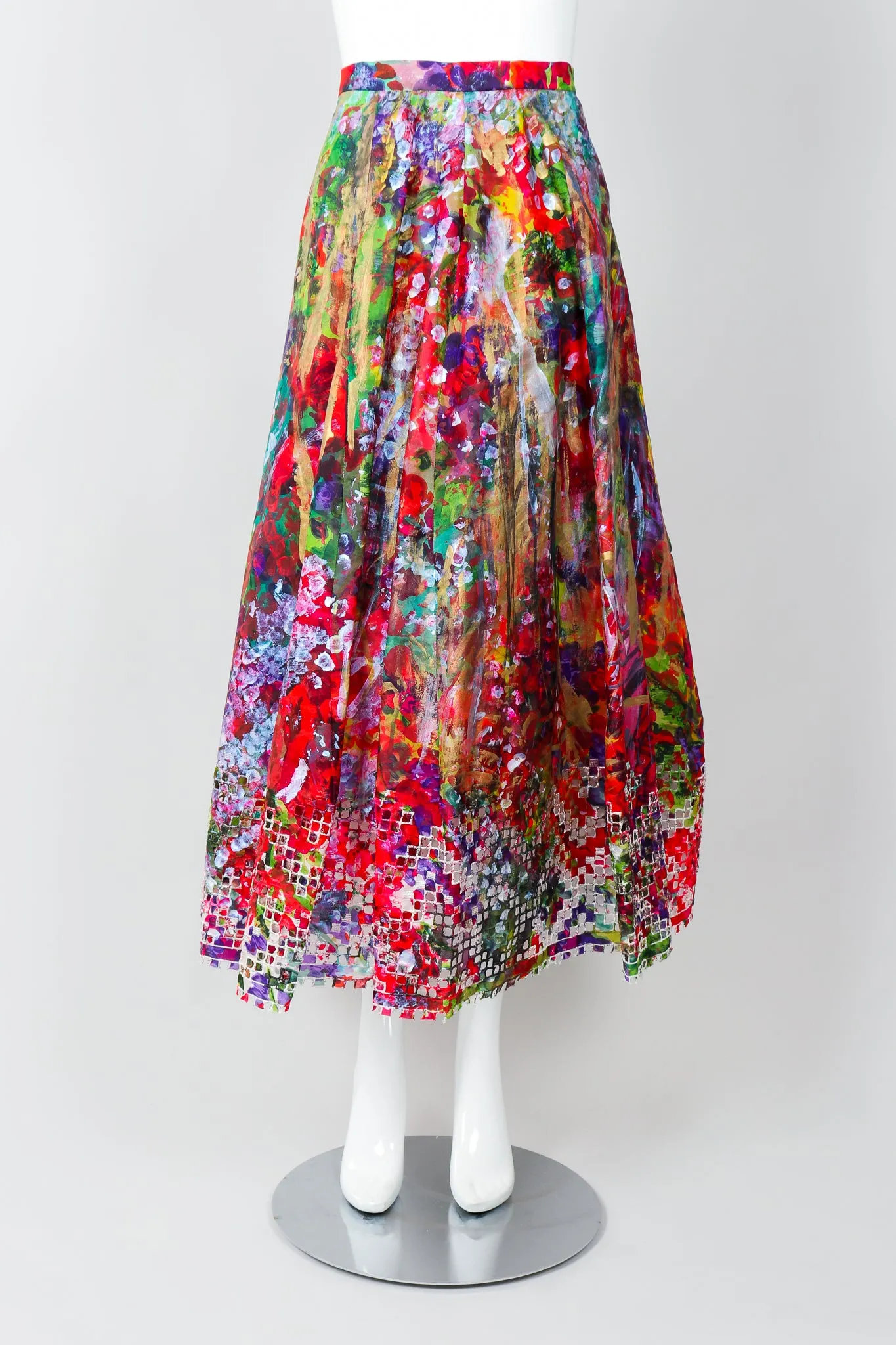 Impressionist Painted Midi Skirt