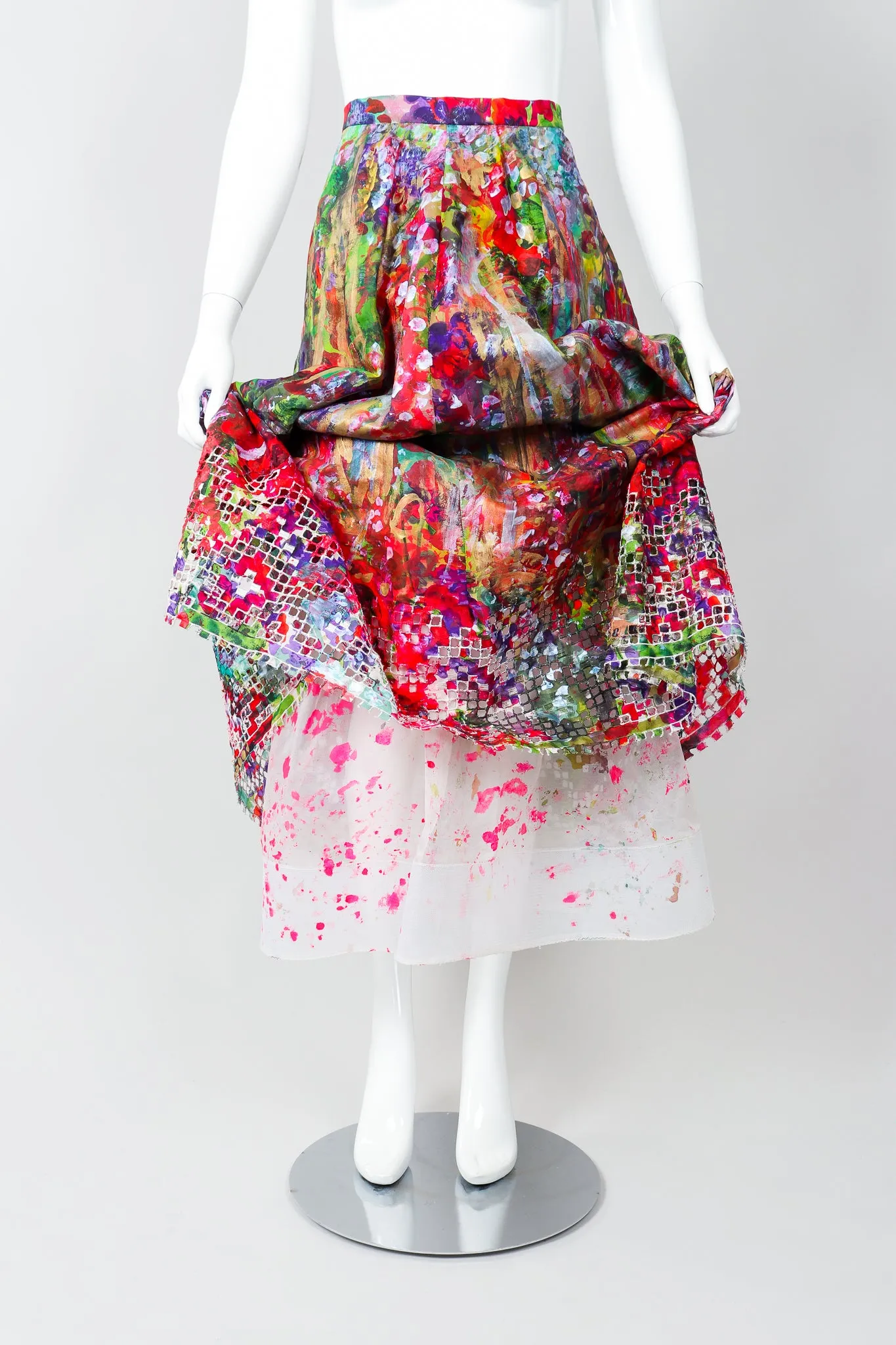 Impressionist Painted Midi Skirt
