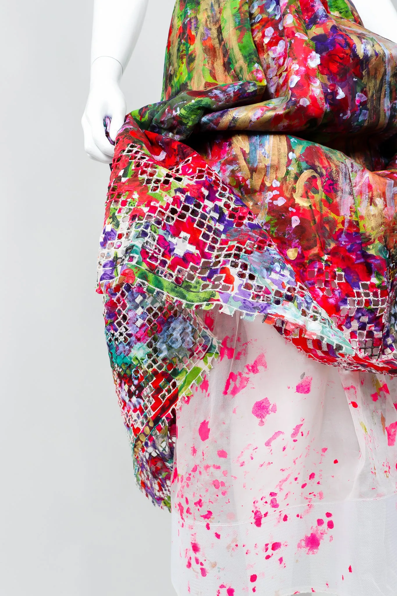 Impressionist Painted Midi Skirt