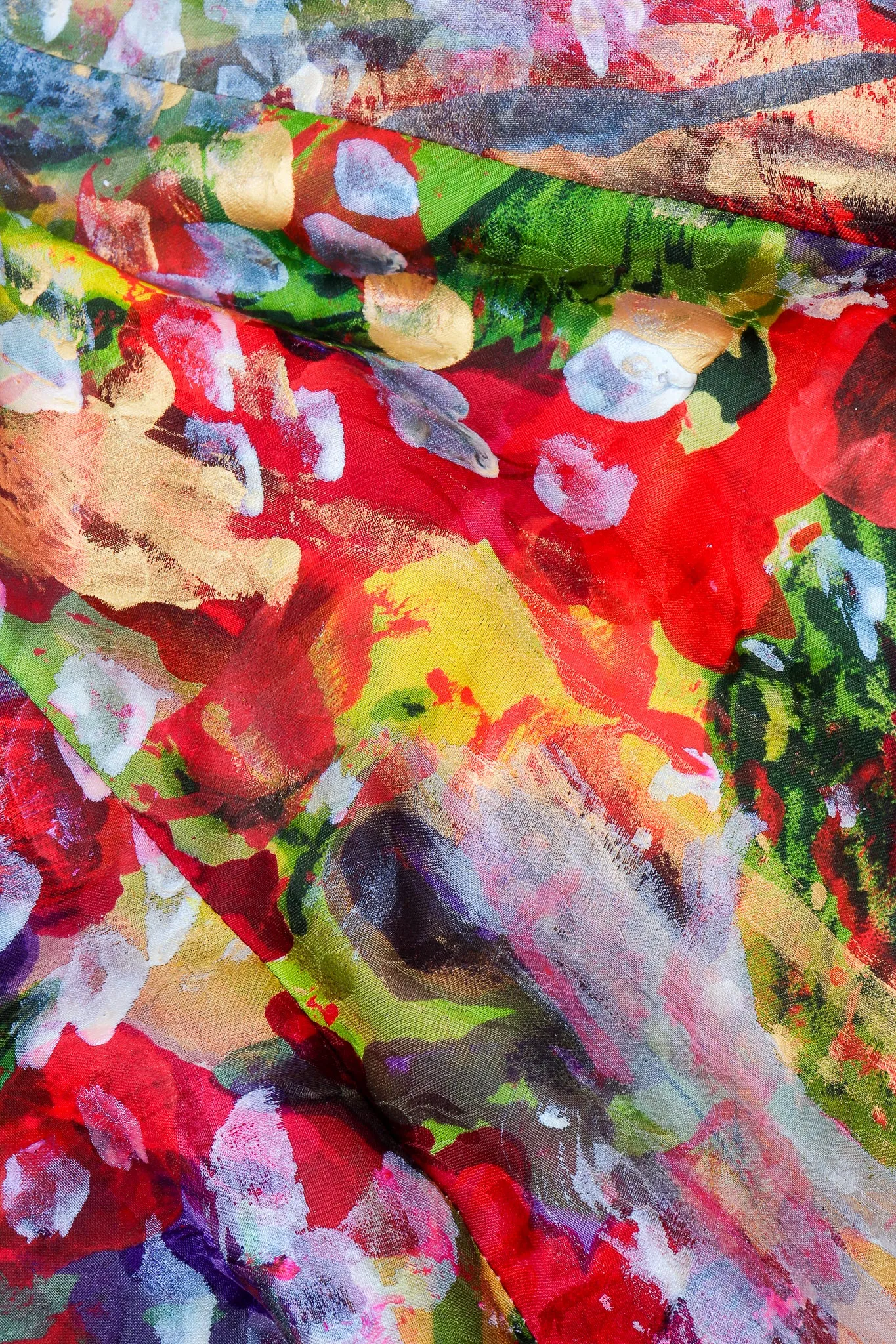 Impressionist Painted Midi Skirt