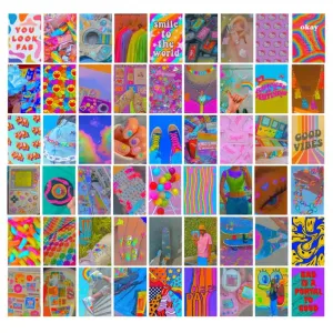 Indie Aesthetic Collage Kit for a Unique Room Decoration