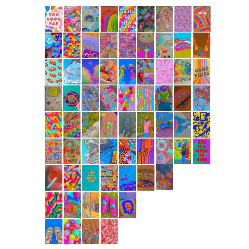 Indie Aesthetic Collage Kit for a Unique Room Decoration