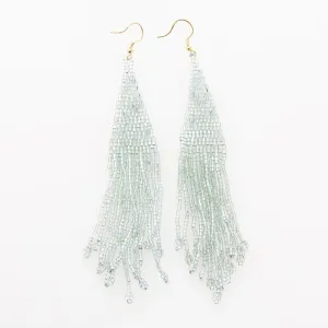 Iridescent Long Fringe Earring