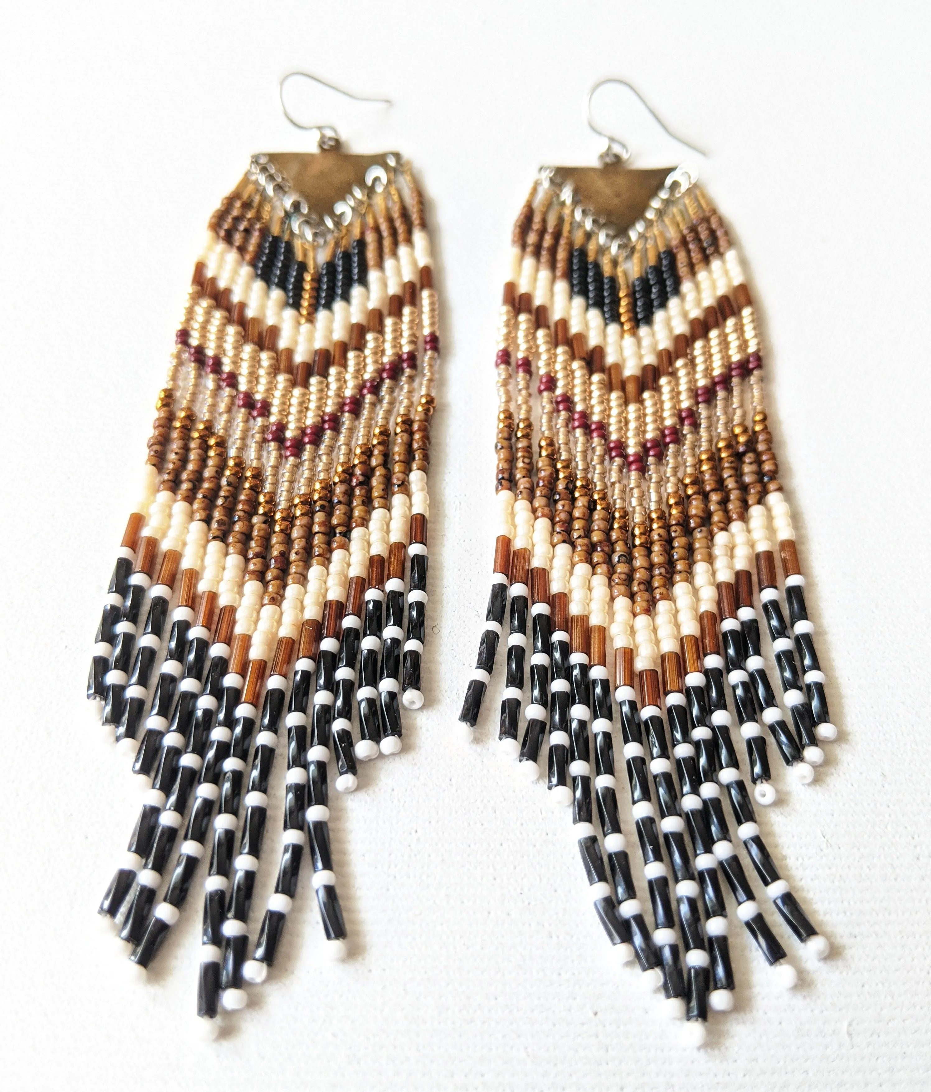 Isabel Brown Seed Bead Earrings