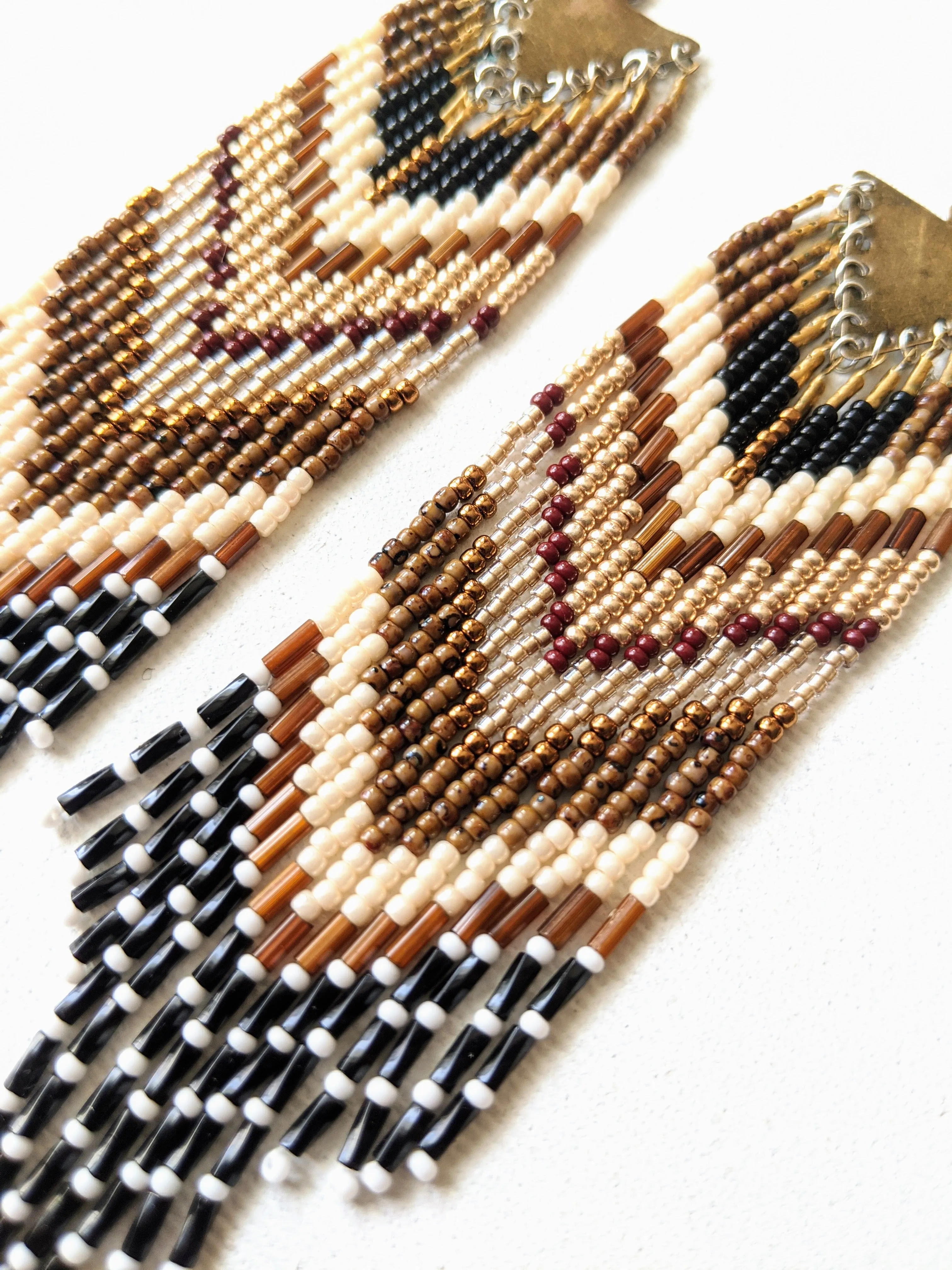 Isabel Brown Seed Bead Earrings