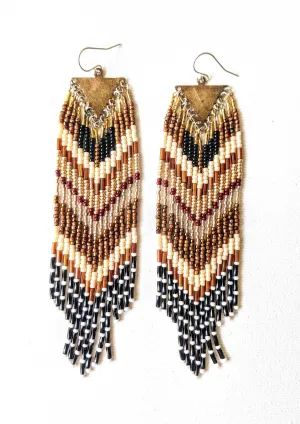Isabel Brown Seed Bead Earrings
