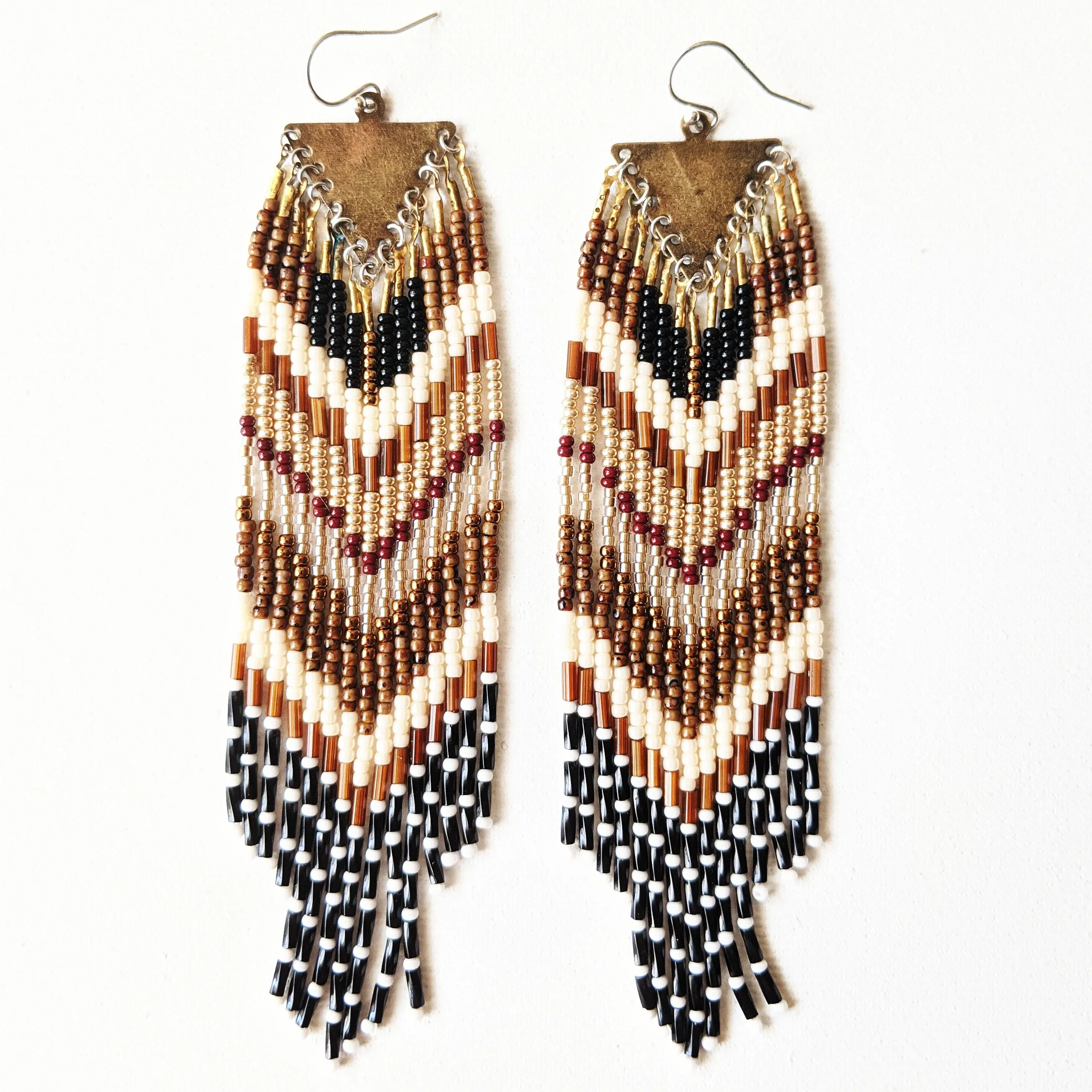 Isabel Brown Seed Bead Earrings