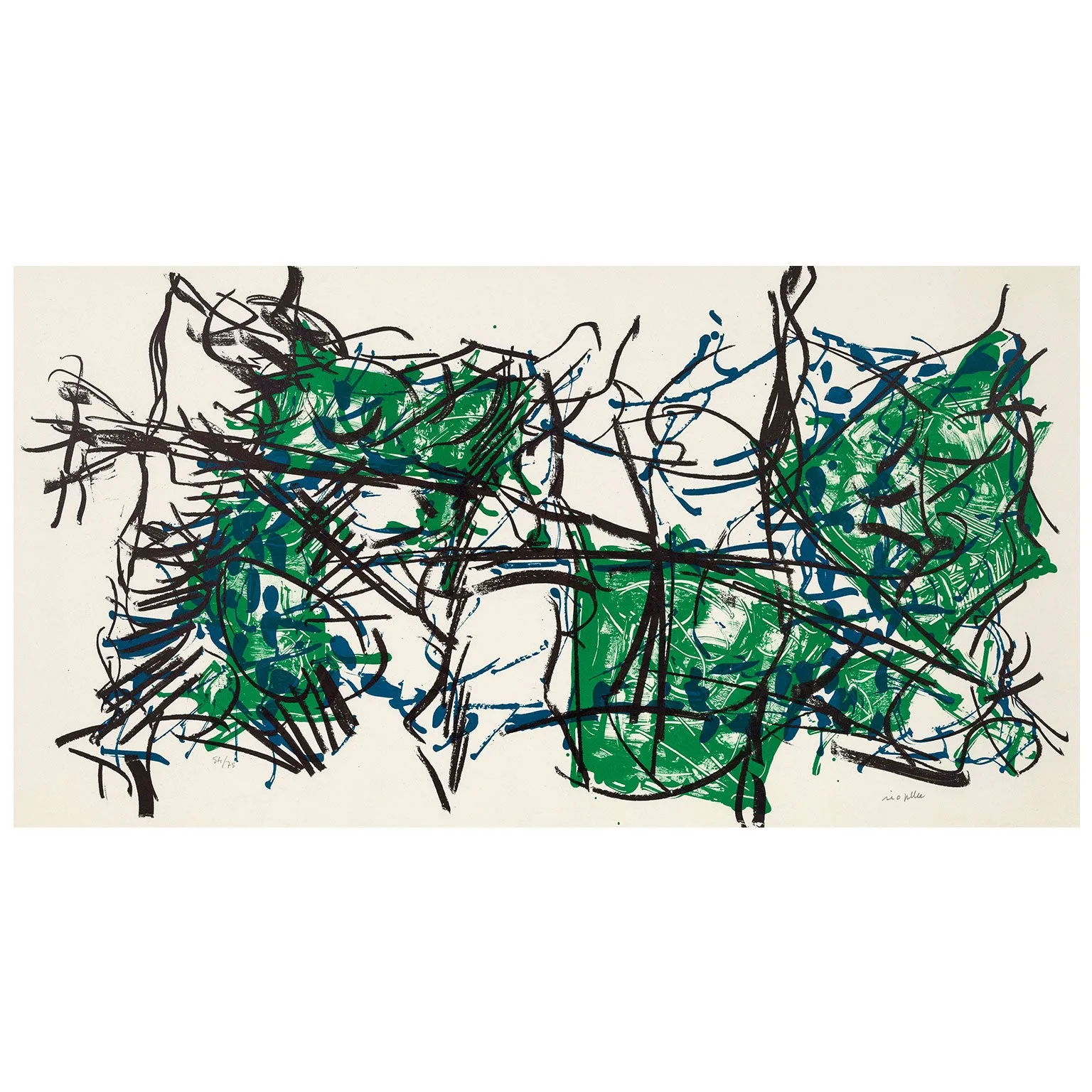 JEAN-PAUL RIOPELLE "ALBUM 67 NO. 2" LITHO, 1967