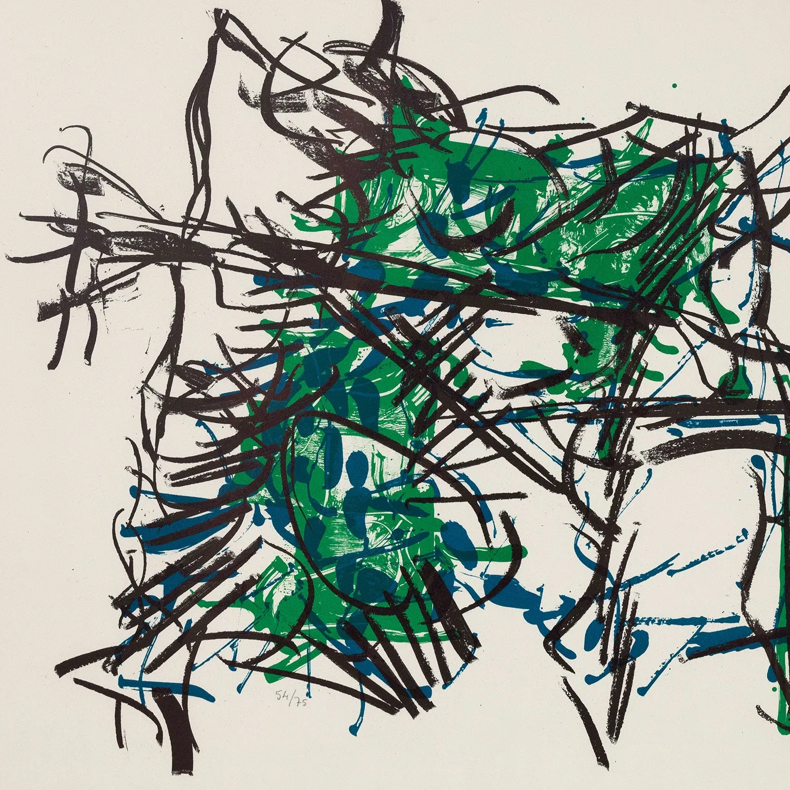 JEAN-PAUL RIOPELLE "ALBUM 67 NO. 2" LITHO, 1967