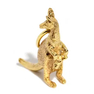 Kangaroo 1970s Charm Pendant 9ct Gold