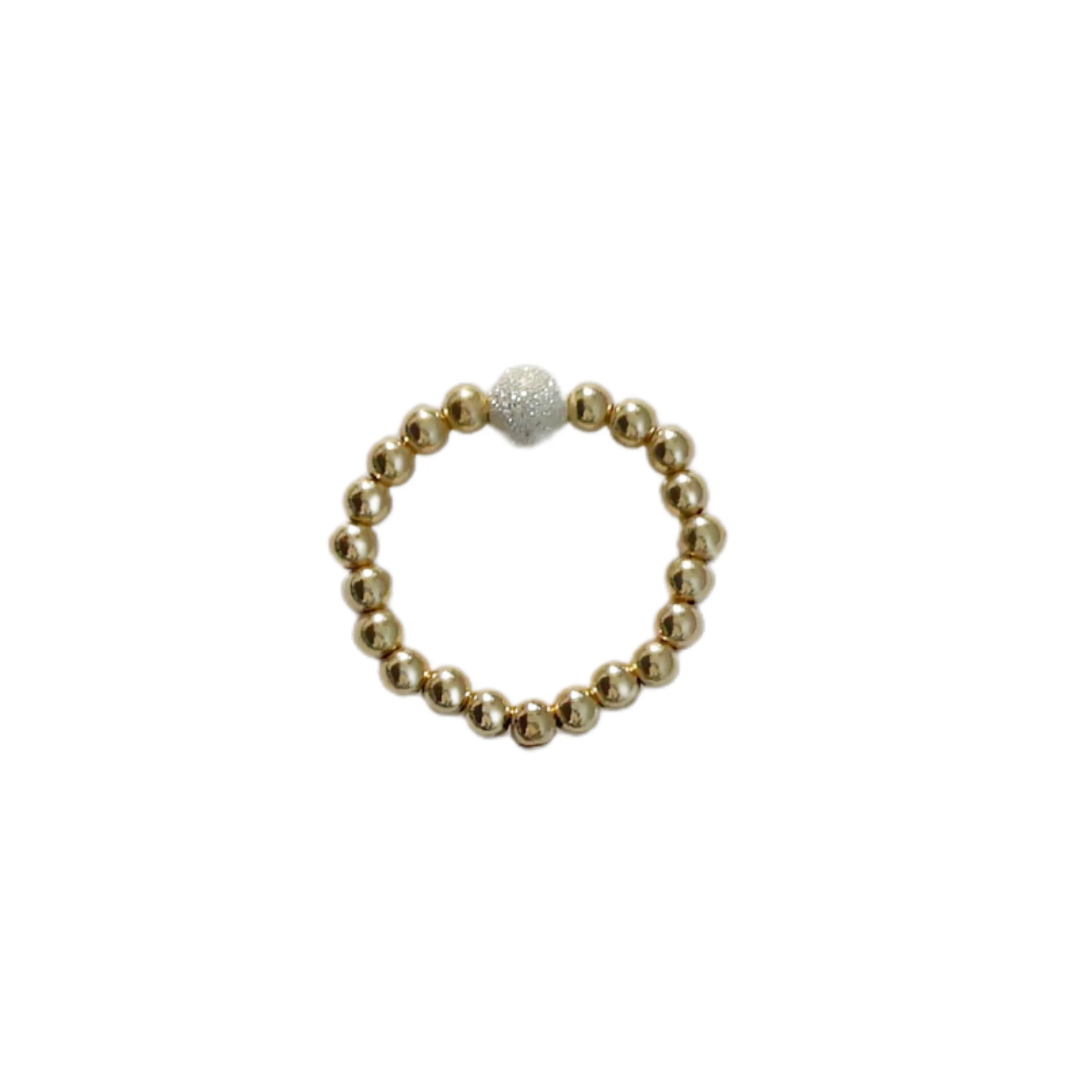 KATIE | Stretchy Ring with Anti-tarnish Gold Filled beads