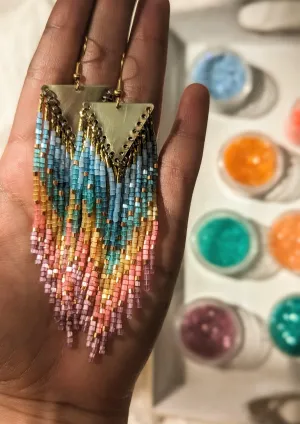 Kiss the Rainbow 🌈 Seed Bead Earrings