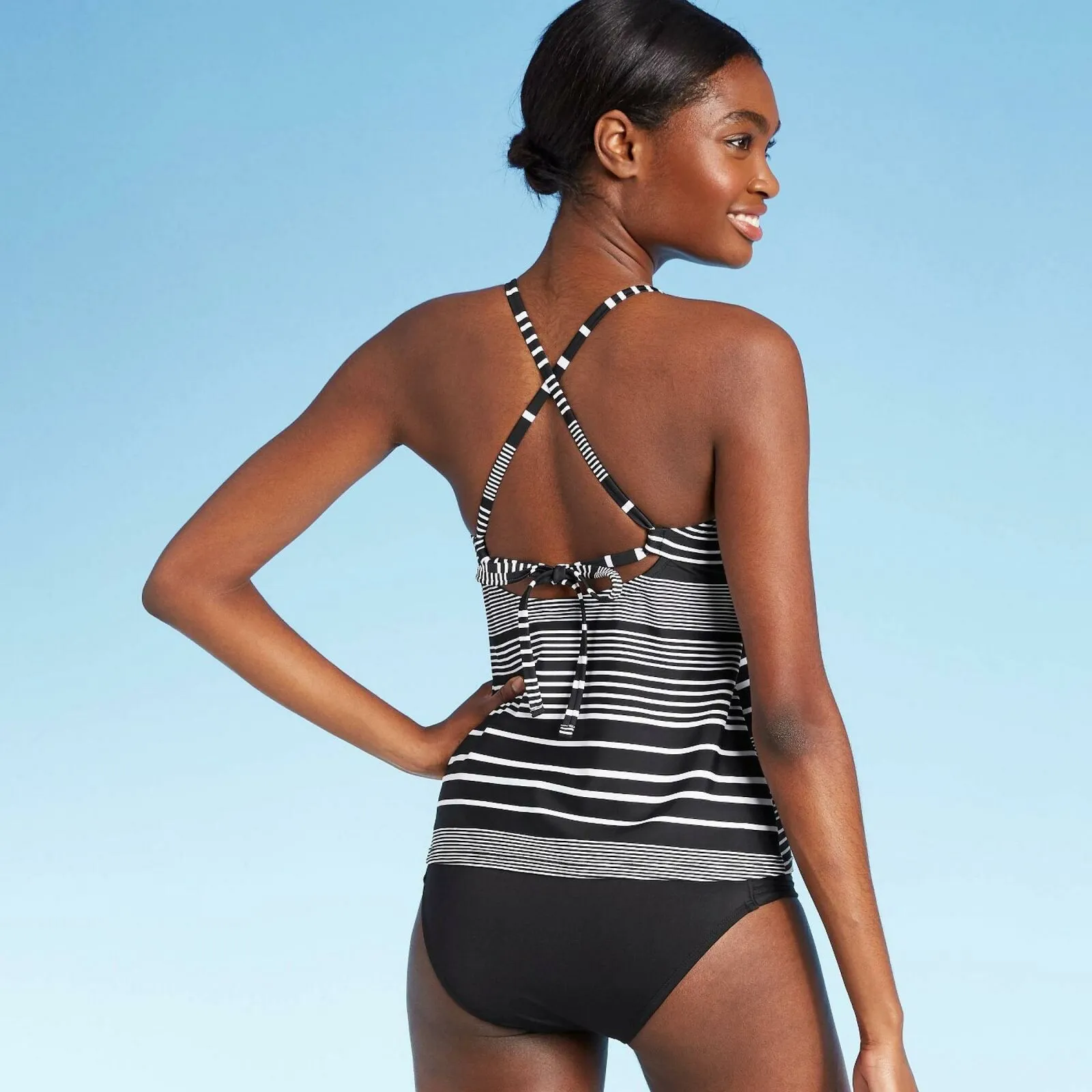 Kona Sol Women's Tie Back Tankini Swim Top