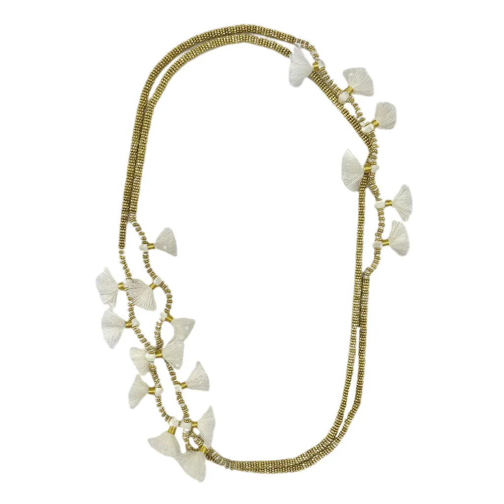 Krisha Tassel Necklace by SLATE   SALT
