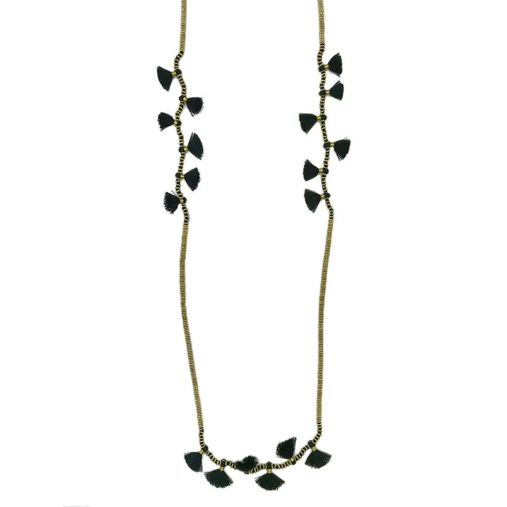 Krisha Tassel Necklace by SLATE   SALT