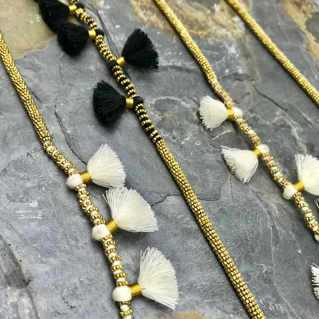 Krisha Tassel Necklace by SLATE   SALT