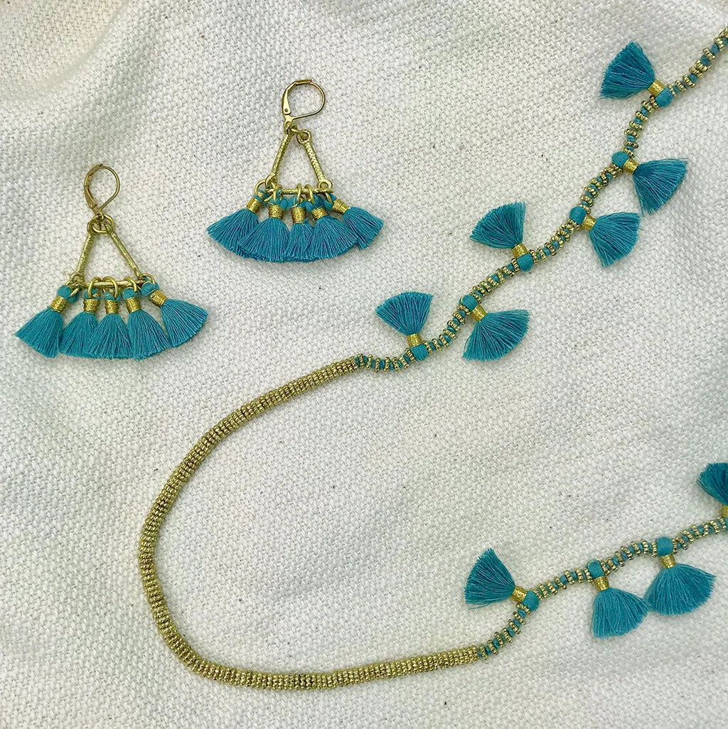 Krisha Tassel Necklace by SLATE   SALT