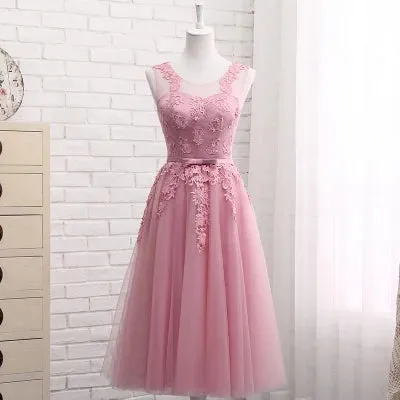 Lace up Short Medium Long new cameo brown bridesmaid dresses wedding prom dress toasting