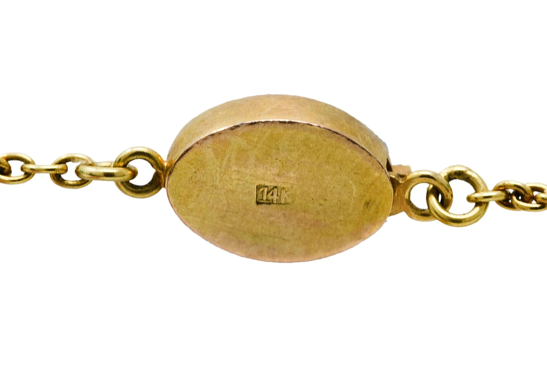 Late Victorian Turquoise 14 Karat Gold Station Necklace Circa 1900