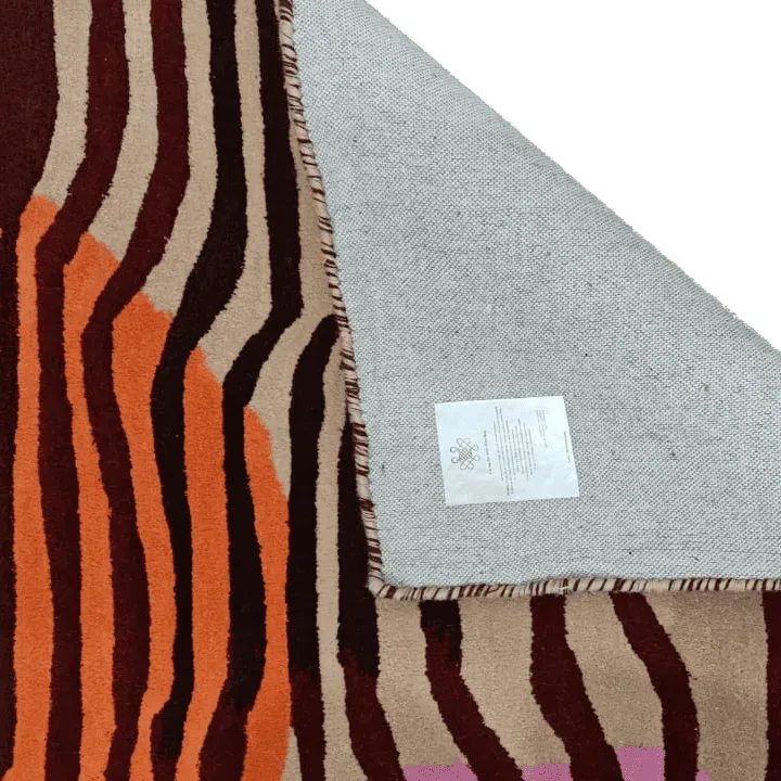 Layered Abstract Hand Tufted Rug 