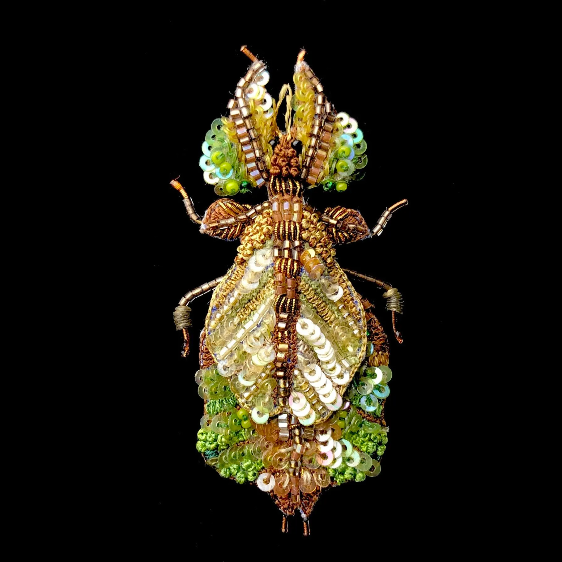 Leaf Bug Pin Brooch