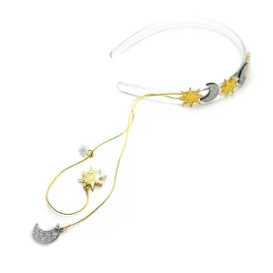 Lilies & Roses Charm Headband - Moon   Star