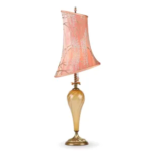 Liora Table Lamp 151H145 Kevin Obrien Velvet Mango Shade Gold Blown Glass Base by Kinzig Design