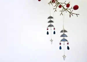 Long tattoo threader earrings
