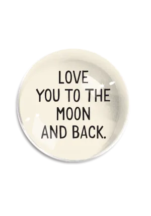 Love You to the Moon Crystal Dome Paperweight