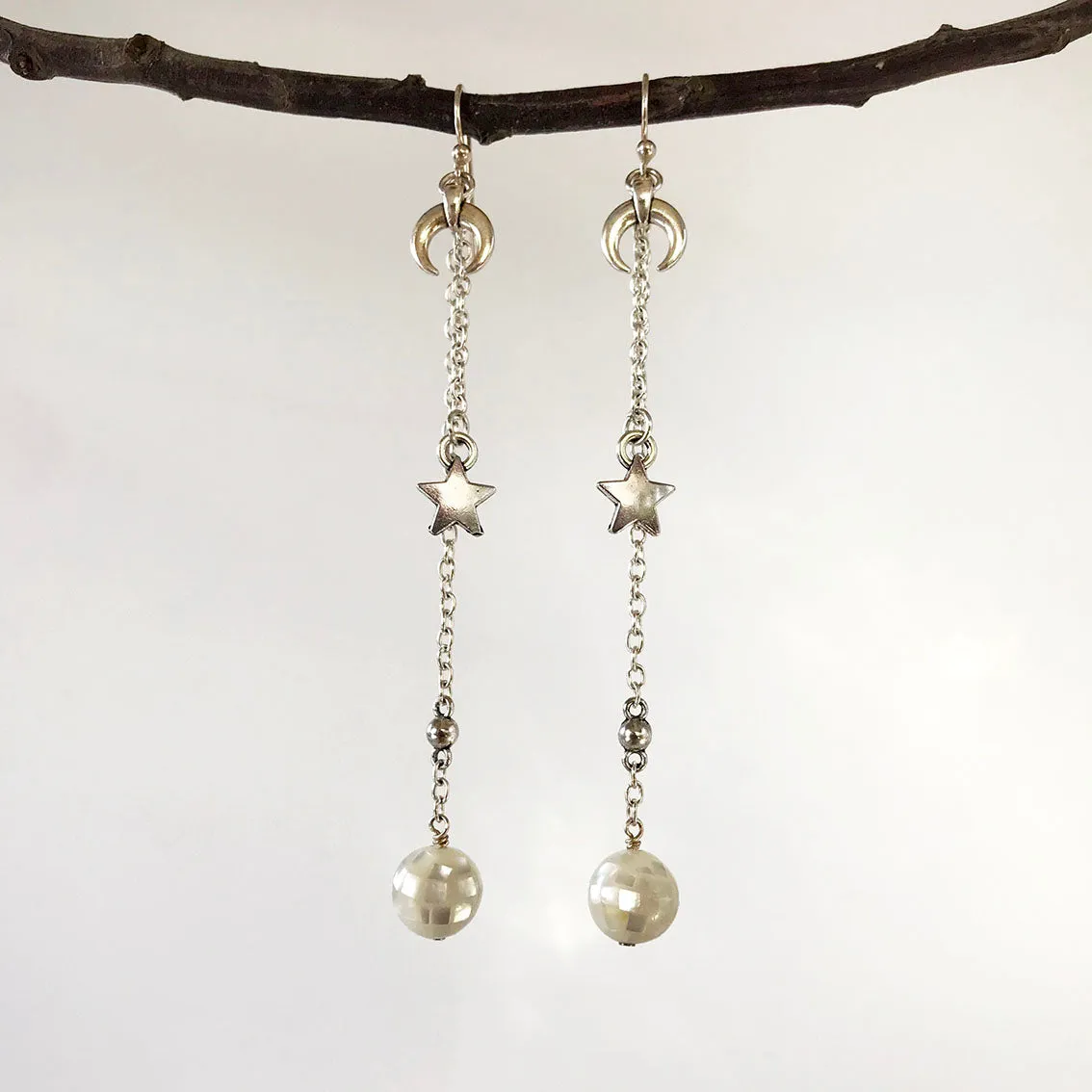 Lunar Eclipse Drop Earrings