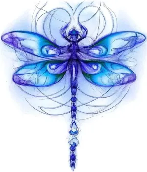 Majestic Blue and Purple Dragonfly - Custom AI Created Art - High Res Digital Download - Use for Your Next DIY Craft - Makes a Great Gift
