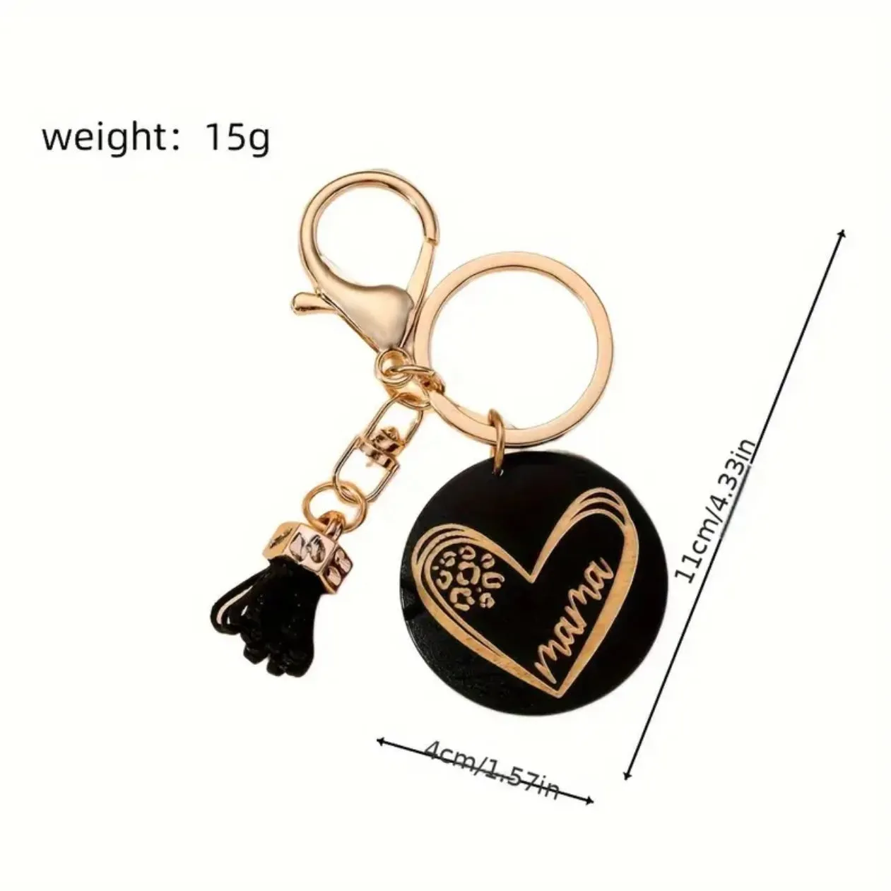 Mama Tassel Cream Keychain