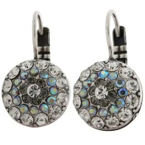Mariana "Ice" Silver Plated Round Pavé Crystal Earrings, 1141 512