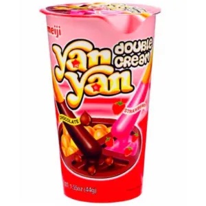 Meiji Yan Yan Double Dips Flavour Biscuit (Chocolate & Strawberry Dip) 50g