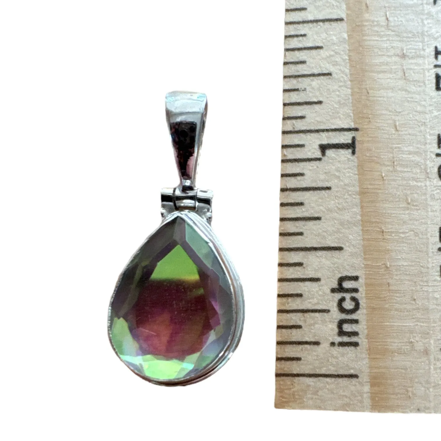 Mercury Mystic Topaz Solid 925 Sterling Silver Pendant