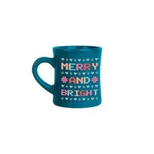 merry and bright holiday diner mug
