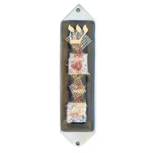 Mezuzah Bronze Collage JZCRS by Beames Designs
